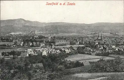 Saalfeld Saale Panorama Kat. Saalfeld