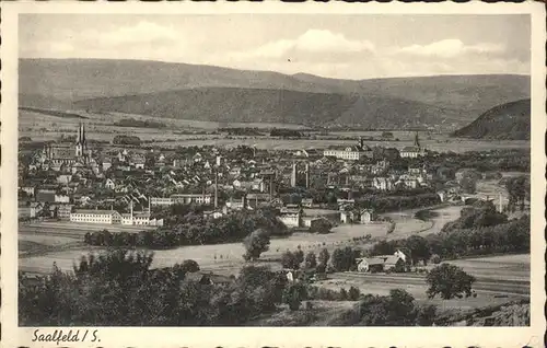 Saalfeld Saale Panorama Kat. Saalfeld