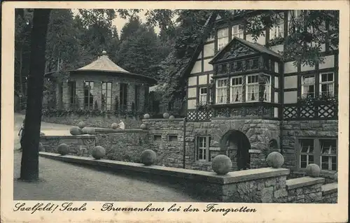 Saalfeld Saale Brunnenhaus bei den Feengrotten Kat. Saalfeld