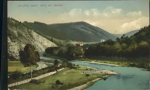 Saalfeld Saale Blick ins Saaltal Kat. Saalfeld