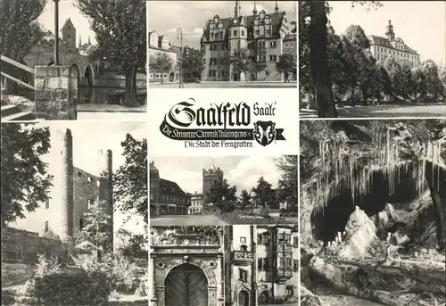 Saalfeld Saale Schloss Hoher Schwarm Feengrotte Kat. Saalfeld