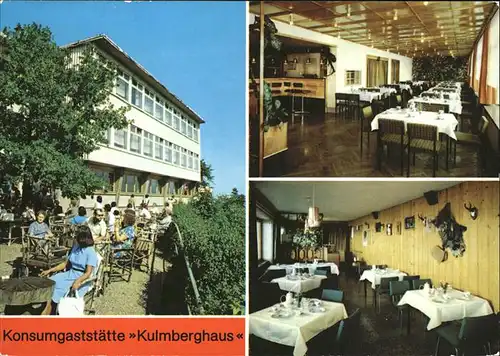 Saalfeld Saale Konsumgaststaette "Kulmberghaus" Kat. Saalfeld