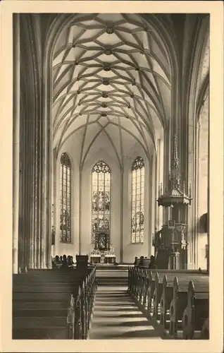 Saalfeld Saale Innenansicht in der Johannis Kirche Kat. Saalfeld