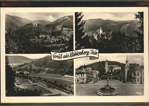 Leutenberg Thueringen Schwimmbad u.Markt Kat. Leutenberg