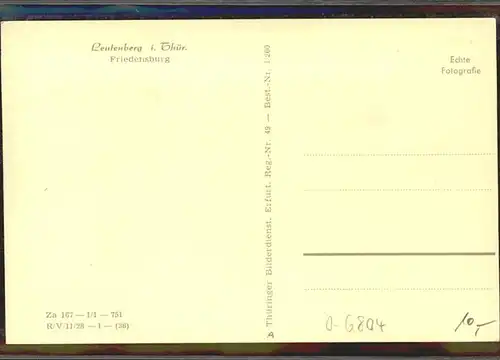 Leutenberg Thueringen Partie an der Friedensburg Kat. Leutenberg
