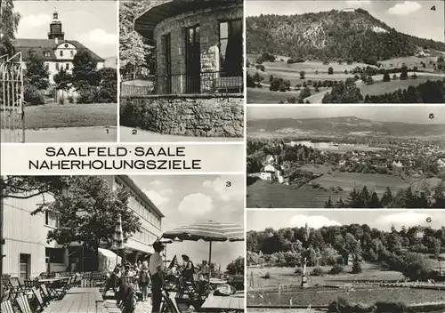 Saalfeld Saale Schwimmbad u.Konsum Gaststaette Kulberghaus Kat. Saalfeld
