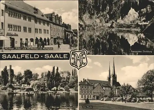 Saalfeld Saale Am Markt u.HO Hotel "Anker" Kat. Saalfeld