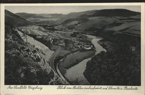 Saalfeld Saale Blick auf Obernitz u.Reschwitz Kat. Saalfeld