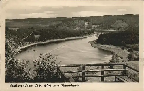 Saalburg Saale Saale Blick vom Heinrichstein Kat. Saalburg Ebersdorf