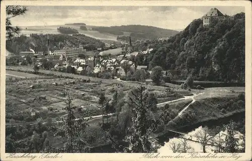 Hirschberg Saale Blick von Kaiserhoehe in Hag Kat. Hirschberg Saale