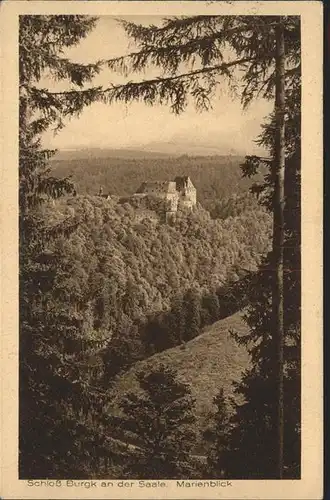 Burgk Saale Orla Kreis Schloss Saale Marienblick Kat. Burgk