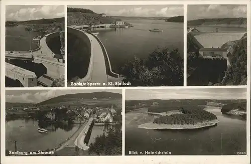 Saalburg Saale Saaletalsperre Stausee Blick vom Heinrichstein Kat. Saalburg Ebersdorf