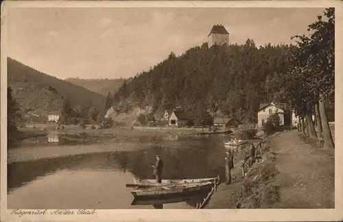 Ziegenrueck Saale An der Saale Ruderboot  Kat. Ziegenrueck Thueringen