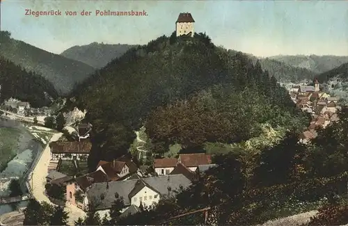 Ziegenrueck Saale Panorama von Pohlmannsbank Kat. Ziegenrueck Thueringen