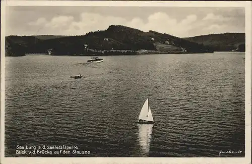 Saalburg Saale Saaletalsperre Schiffe Kat. Saalburg Ebersdorf