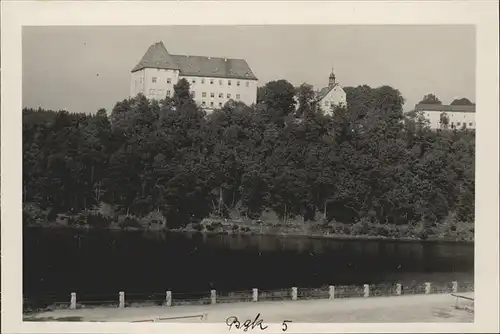 Burgk Saale Orla Kreis Schloss am Ausgleichbecken Kat. Burgk