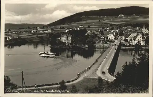 Saalburg Saale Stausee Saaletalsperre Bruecke Kat. Saalburg Ebersdorf