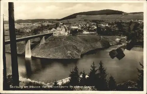 Saalburg Saale Stausee Bleilochtalsperre oberes Saaletal Kat. Saalburg Ebersdorf