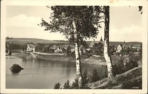 Saalburg Saale Panorama mit Saale Kat. Saalburg Ebersdorf