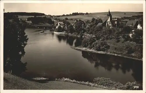 Saalburg Saale Panorama mit Saale Kat. Saalburg Ebersdorf