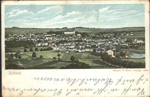 Schleiz Panorama Zeichnung  Kat. Schleiz