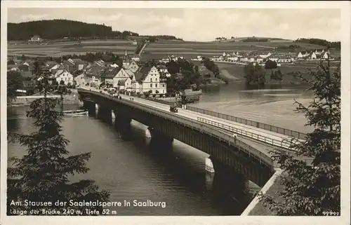 Saalburg Saale Stausee Bruecke Saaletalsperre Kat. Saalburg Ebersdorf
