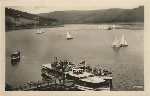 Saalburg Saale Schiffsanlegestelle Segelboote Kat. Saalburg Ebersdorf