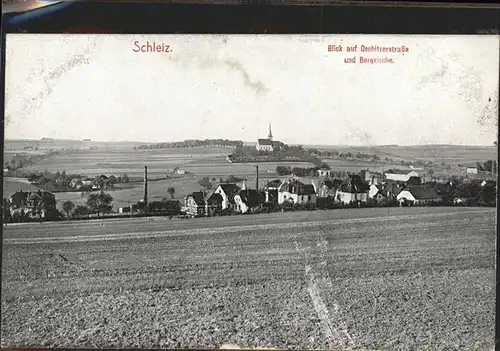 Schleiz Panorama mit Bergkirche Kat. Schleiz