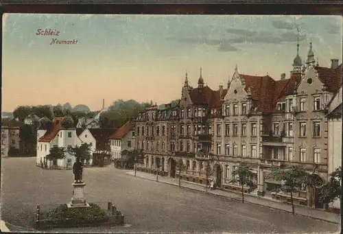 Schleiz Neumarkt Denkmal Kat. Schleiz