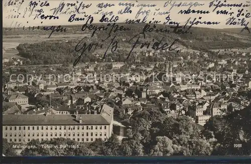 Meiningen Thueringen Totalansicht vom Bleistein Kat. Meiningen