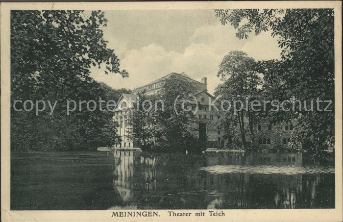 Meiningen Thueringen Hoftheater Englischer Garten Schwanenteich