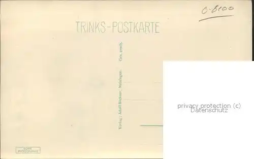 Meiningen Thueringen Gesamtansicht Trinks Postkarte Kat. Meiningen