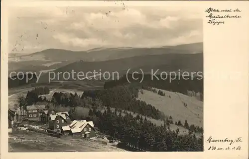 Masserberg Blick nach der Meuselbacher Kuppe Kat. Masserberg