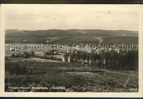 Masserberg Panorama Turmblick Hoehenluftkurort Thueringer Wald Kat. Masserberg