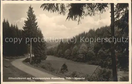 Masserberg Partie im Massertal Thueringer Wald Hoehenluftkurort Wintersportplatz Kat. Masserberg