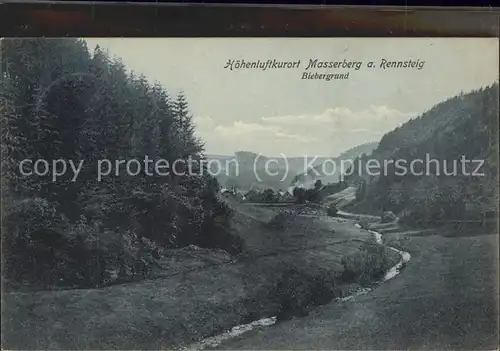 Masserberg Partie im Biebergrund Thueringer Wald Kat. Masserberg