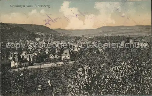 Meiningen Thueringen Panorama Blick vom Bibrasberg Kat. Meiningen