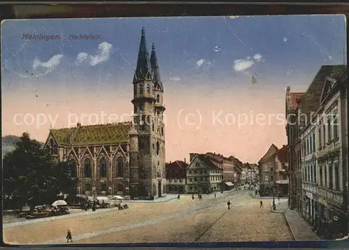 Meiningen Thueringen Marktplatz Stadtkirche Kat. Meiningen