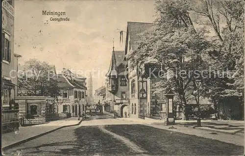 Meiningen Thueringen Georg Strasse Henneberger Haus Fachwerkhaus Kirche Kat. Meiningen