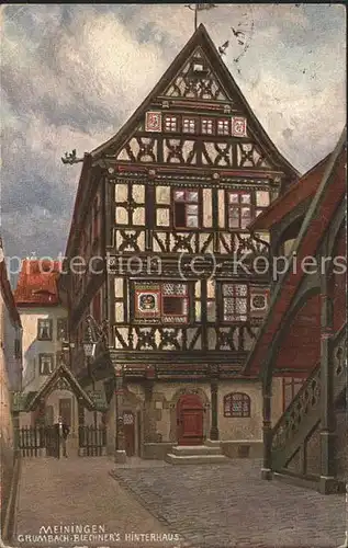 Meiningen Thueringen Grumbach Buechners Hofgebaeude Hinterhaus erbaut 1596 Kat. Meiningen