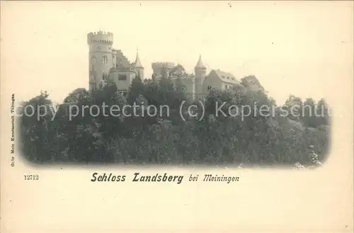 Meiningen Thueringen Schloss Landsberg Kat. Meiningen