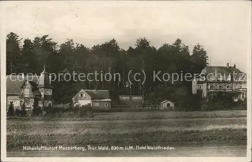 Masserberg Hotel Waldfrieden Hoehenluftkurort Kat. Masserberg