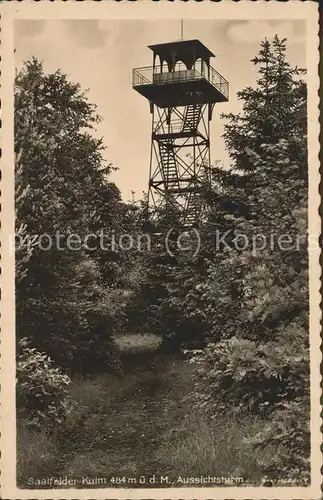 Saalfeld Saale Aussichtdturm auf dem Kulm / Saalfeld /Saalfeld-Rudolstadt LKR