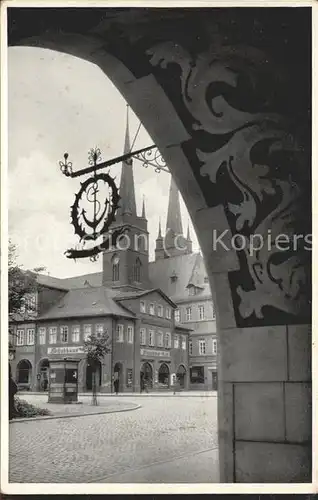 Saalfeld Saale Blick auf den Marktplatz Kat. Saalfeld