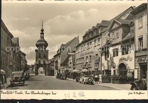 Saalfeld Saale Blankenburgerstrasse mit Tor Kat. Saalfeld