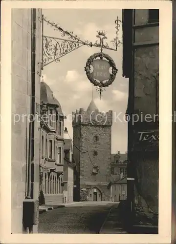 Saalfeld Saale Blick zum Darrtor Kat. Saalfeld