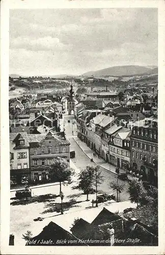 Saalfeld Saale Blick in die Obere Strasse Kat. Saalfeld