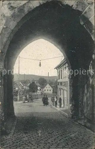 Saalfeld Saale Blick durch das Saaltor / Saalfeld /Saalfeld-Rudolstadt LKR