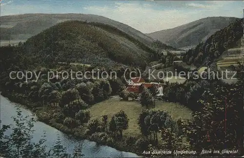 Saalfeld Saale Blick ins Gisratal / Saalfeld /Saalfeld-Rudolstadt LKR