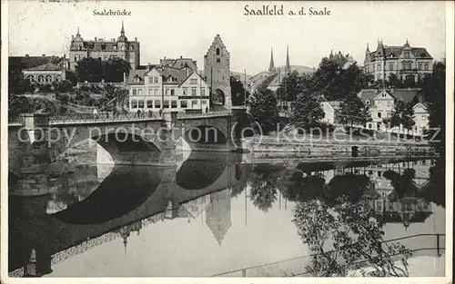 Saalfeld Saale Saalebruecke (sauberer Werebstempel) Kat. Saalfeld